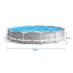 Intex Prism Πισίνα PVC με Μεταλλικό Σκελετό & Αντλία Φίλτρου 366x366x76εκ.